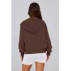imagePRETTYGARDEN Womens Zip Up Hoodie Sweatshirt Y2K Fall Fashion Clothes Long Sleeve Loose Fit Pockets Casual Trendy JacketBrown Coffee