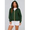 imagePRETTYGARDEN Womens Zip Up Hoodie Sweatshirt Y2K Fall Fashion Clothes Long Sleeve Loose Fit Pockets Casual Trendy JacketDark Green