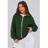 imagePRETTYGARDEN Womens Zip Up Hoodie Sweatshirt Y2K Fall Fashion Clothes Long Sleeve Loose Fit Pockets Casual Trendy JacketDark Green