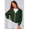 imagePRETTYGARDEN Womens Zip Up Hoodie Sweatshirt Y2K Fall Fashion Clothes Long Sleeve Loose Fit Pockets Casual Trendy JacketDark Green
