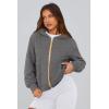 imagePRETTYGARDEN Womens Zip Up Hoodie Sweatshirt Y2K Fall Fashion Clothes Long Sleeve Loose Fit Pockets Casual Trendy JacketDark Grey