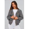 imagePRETTYGARDEN Womens Zip Up Hoodie Sweatshirt Y2K Fall Fashion Clothes Long Sleeve Loose Fit Pockets Casual Trendy JacketDark Grey