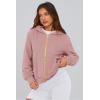 imagePRETTYGARDEN Womens Zip Up Hoodie Sweatshirt Y2K Fall Fashion Clothes Long Sleeve Loose Fit Pockets Casual Trendy JacketDusty Pink