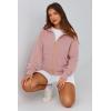 imagePRETTYGARDEN Womens Zip Up Hoodie Sweatshirt Y2K Fall Fashion Clothes Long Sleeve Loose Fit Pockets Casual Trendy JacketDusty Pink