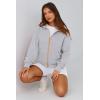 imagePRETTYGARDEN Womens Zip Up Hoodie Sweatshirt Y2K Fall Fashion Clothes Long Sleeve Loose Fit Pockets Casual Trendy JacketGrey