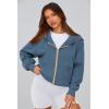 imagePRETTYGARDEN Womens Zip Up Hoodie Sweatshirt Y2K Fall Fashion Clothes Long Sleeve Loose Fit Pockets Casual Trendy JacketGrey Blue