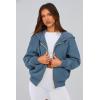 imagePRETTYGARDEN Womens Zip Up Hoodie Sweatshirt Y2K Fall Fashion Clothes Long Sleeve Loose Fit Pockets Casual Trendy JacketGrey Blue