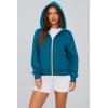 imagePRETTYGARDEN Womens Zip Up Hoodie Sweatshirt Y2K Fall Fashion Clothes Long Sleeve Loose Fit Pockets Casual Trendy JacketLake Blue