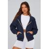 imagePRETTYGARDEN Womens Zip Up Hoodie Sweatshirt Y2K Fall Fashion Clothes Long Sleeve Loose Fit Pockets Casual Trendy JacketNavy