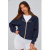 imagePRETTYGARDEN Womens Zip Up Hoodie Sweatshirt Y2K Fall Fashion Clothes Long Sleeve Loose Fit Pockets Casual Trendy JacketNavy