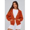 imagePRETTYGARDEN Womens Zip Up Hoodie Sweatshirt Y2K Fall Fashion Clothes Long Sleeve Loose Fit Pockets Casual Trendy JacketOrange