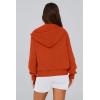 imagePRETTYGARDEN Womens Zip Up Hoodie Sweatshirt Y2K Fall Fashion Clothes Long Sleeve Loose Fit Pockets Casual Trendy JacketOrange