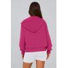imagePRETTYGARDEN Womens Zip Up Hoodie Sweatshirt Y2K Fall Fashion Clothes Long Sleeve Loose Fit Pockets Casual Trendy JacketRose Red