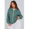 imagePRETTYGARDEN Womens Zip Up Hoodie Sweatshirt Y2K Fall Fashion Clothes Long Sleeve Loose Fit Pockets Casual Trendy JacketSage Green