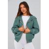 imagePRETTYGARDEN Womens Zip Up Hoodie Sweatshirt Y2K Fall Fashion Clothes Long Sleeve Loose Fit Pockets Casual Trendy JacketSage Green