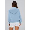 imagePRETTYGARDEN Womens Zip Up Hoodie Sweatshirt Y2K Fall Fashion Clothes Long Sleeve Loose Fit Pockets Casual Trendy JacketSky Blue