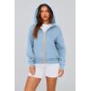 imagePRETTYGARDEN Womens Zip Up Hoodie Sweatshirt Y2K Fall Fashion Clothes Long Sleeve Loose Fit Pockets Casual Trendy JacketSky Blue