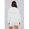imagePRETTYGARDEN Womens Zip Up Hoodie Sweatshirt Y2K Fall Fashion Clothes Long Sleeve Loose Fit Pockets Casual Trendy JacketWhite