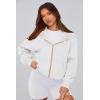 imagePRETTYGARDEN Womens Zip Up Hoodie Sweatshirt Y2K Fall Fashion Clothes Long Sleeve Loose Fit Pockets Casual Trendy JacketWhite