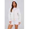 imagePRETTYGARDEN Womens Zip Up Hoodie Sweatshirt Y2K Fall Fashion Clothes Long Sleeve Loose Fit Pockets Casual Trendy JacketWhite