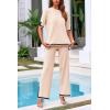 imagePRETTYGARDEN Two Piece Sets for Women 2025 Summer Spring Casual Sweater Knit Lounge Travel Matching Outfits ClothingBeige