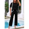 imagePRETTYGARDEN Two Piece Sets for Women 2025 Summer Spring Casual Sweater Knit Lounge Travel Matching Outfits ClothingBlack