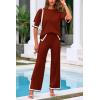 imagePRETTYGARDEN Two Piece Sets for Women 2025 Summer Spring Casual Sweater Knit Lounge Travel Matching Outfits ClothingBrick Red