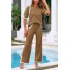 imagePRETTYGARDEN Two Piece Sets for Women 2025 Summer Spring Casual Sweater Knit Lounge Travel Matching Outfits ClothingKhaki