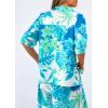 imagePRETTYGARDEN Womens 2 Piece Beach Vacation Outfit 2025 Casual Summer Floral Button Down Shirt Wide Leg Pants Matching SetsFloral White Blue Green