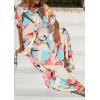 imagePRETTYGARDEN Womens 2 Piece Beach Vacation Outfit 2025 Casual Summer Floral Button Down Shirt Wide Leg Pants Matching SetsFloral White Multicolored