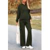 imagePRETTYGARDEN Womens 2 Piece Lounge Sets 2025 Fall Knitted Hoodie Pullover Tops Cargo Pants Matching Outfits TracksuitsArmy Green