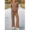 imagePRETTYGARDEN Womens 2 Piece Lounge Sets 2025 Fall Knitted Hoodie Pullover Tops Cargo Pants Matching Outfits TracksuitsCamel