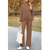imagePRETTYGARDEN Womens 2 Piece Lounge Sets 2025 Fall Knitted Hoodie Pullover Tops Cargo Pants Matching Outfits TracksuitsCamel