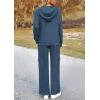 imagePRETTYGARDEN Womens 2 Piece Lounge Sets 2025 Fall Knitted Hoodie Pullover Tops Cargo Pants Matching Outfits TracksuitsDark Blue