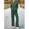 imagePRETTYGARDEN Womens 2 Piece Lounge Sets 2025 Fall Knitted Hoodie Pullover Tops Cargo Pants Matching Outfits TracksuitsGreen