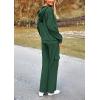 imagePRETTYGARDEN Womens 2 Piece Lounge Sets 2025 Fall Knitted Hoodie Pullover Tops Cargo Pants Matching Outfits TracksuitsGreen