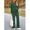 imagePRETTYGARDEN Womens 2 Piece Lounge Sets 2025 Fall Knitted Hoodie Pullover Tops Cargo Pants Matching Outfits TracksuitsGreen