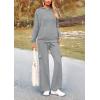 imagePRETTYGARDEN Womens 2 Piece Lounge Sets 2025 Fall Knitted Hoodie Pullover Tops Cargo Pants Matching Outfits TracksuitsGrey