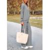 imagePRETTYGARDEN Womens 2 Piece Lounge Sets 2025 Fall Knitted Hoodie Pullover Tops Cargo Pants Matching Outfits TracksuitsGrey