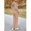 imagePRETTYGARDEN Womens 2 Piece Lounge Sets 2025 Fall Knitted Hoodie Pullover Tops Cargo Pants Matching Outfits TracksuitsLight Khaki