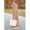 imagePRETTYGARDEN Womens 2 Piece Lounge Sets 2025 Fall Knitted Hoodie Pullover Tops Cargo Pants Matching Outfits TracksuitsLight Khaki