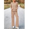 imagePRETTYGARDEN Womens 2 Piece Lounge Sets 2025 Fall Knitted Hoodie Pullover Tops Cargo Pants Matching Outfits TracksuitsLight Khaki