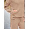 imagePRETTYGARDEN Womens 2 Piece Lounge Sets 2025 Fall Knitted Hoodie Pullover Tops Cargo Pants Matching Outfits TracksuitsLight Khaki