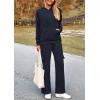 imagePRETTYGARDEN Womens 2 Piece Lounge Sets 2025 Fall Knitted Hoodie Pullover Tops Cargo Pants Matching Outfits TracksuitsNavy