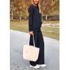 imagePRETTYGARDEN Womens 2 Piece Lounge Sets 2025 Fall Knitted Hoodie Pullover Tops Cargo Pants Matching Outfits TracksuitsNavy