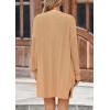 imagePRETTYGARDEN Womens Fall Loose Open Front Cardigan Long Sleeve Cable Knit Sweaters Lightweight Outwear with PocketsCamel