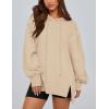 imagePRETTYGARDEN Womens Oversized Hoodie 2025 Spring Sweatshirt Long Sleeve Loose Trendy Outfits Casual Cute Pullover TopsBeige