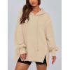 imagePRETTYGARDEN Womens Oversized Hoodie 2025 Spring Sweatshirt Long Sleeve Loose Trendy Outfits Casual Cute Pullover TopsBeige