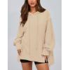 imagePRETTYGARDEN Womens Oversized Hoodie 2025 Spring Sweatshirt Long Sleeve Loose Trendy Outfits Casual Cute Pullover TopsBeige
