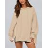 imagePRETTYGARDEN Womens Oversized Hoodie 2025 Spring Sweatshirt Long Sleeve Loose Trendy Outfits Casual Cute Pullover TopsBeige